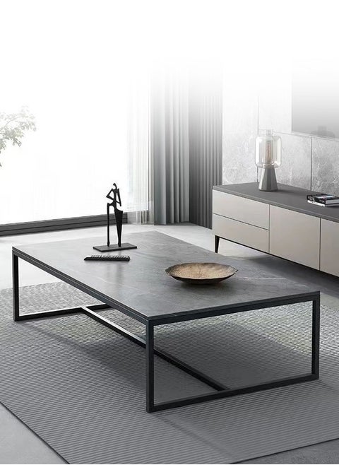 Coffee Table Modern Industrial Coffee Table Sofa Centre Table for Living Room Sofa Side Tables with Metal Frame Corner Tea Table for Home Office