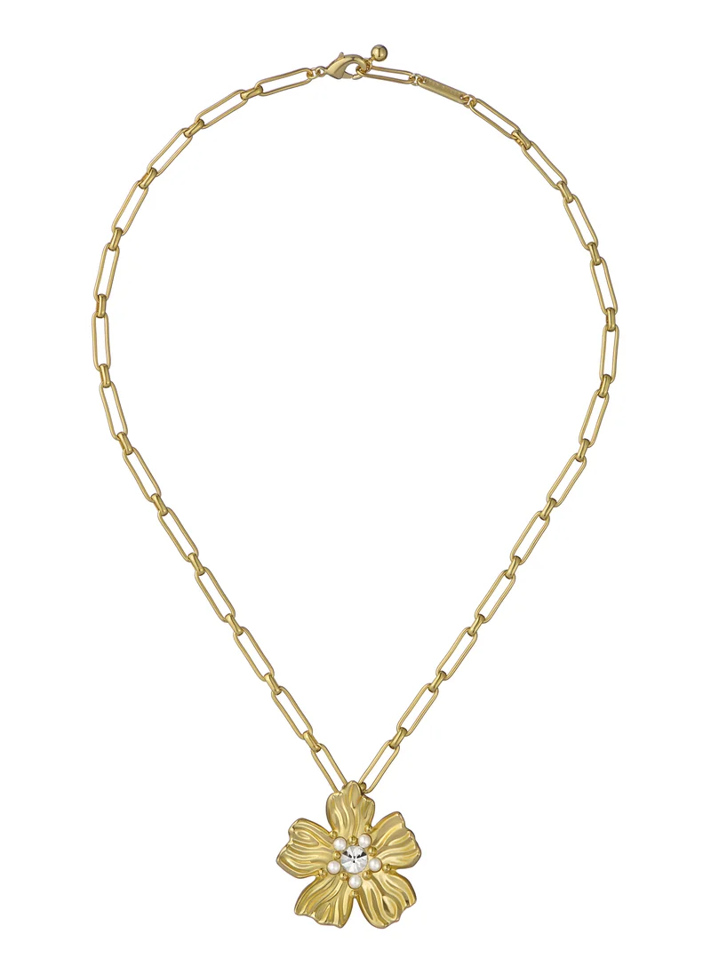 Ted Baker Flower Statement Crystal Pendant Necklace