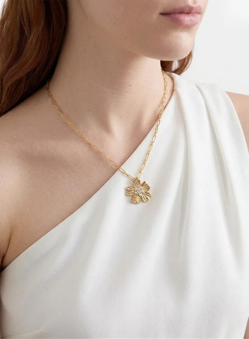 Ted Baker  Flower Statement Crystal Pendant Necklace for Women | Best Price UAE