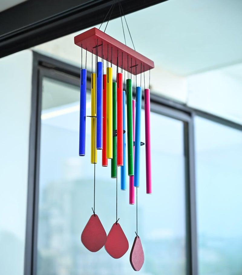 Hindcraft Harmony Multi-Color Wind Chimes for Bedroom & Living Room – Soothing Home Décor, Good Vibes, Thoughtful Gift for Women, Men, Couples, Housewarming, Balcony & Garden Hanging Decoration - Image 1