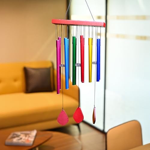Hindcraft Harmony Multi-Color Wind Chimes for Bedroom & Living Room – Soothing Home Décor, Good Vibes, Thoughtful Gift for Women, Men, Couples, Housewarming, Balcony & Garden Hanging Decoration - Image 4