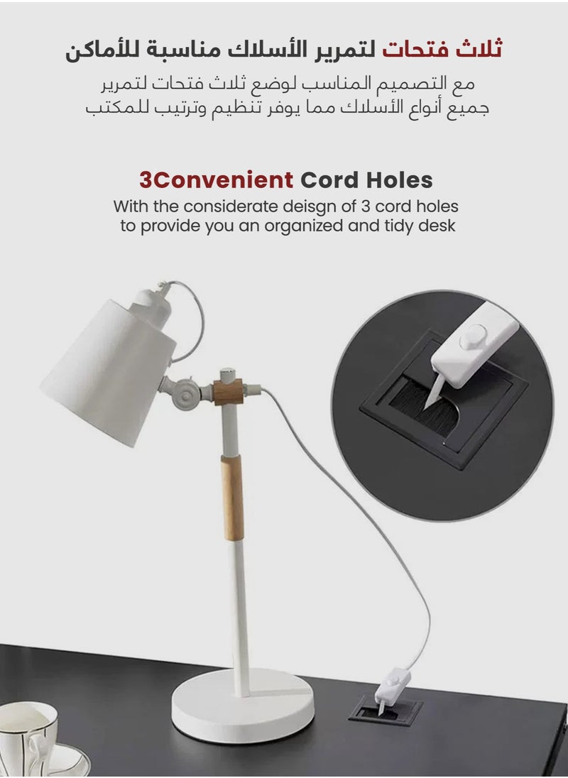 Selene House - Gaming Desk Computer Corner Table L-Shaped Desk for Home Office Gaming Writing Workstation Sturdy Larger Size Spacious Desk Table with String Holes Easy Assembly 153*58.5*72CM(Black) - Image 1