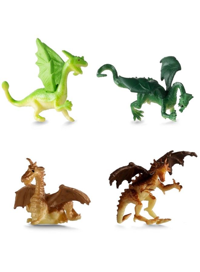 Bedwina Mini Dragon Toy Figures (Pack Of 36) 2 Inch Plastic Rubbery Dragon Figurines In Assorted Colors And Styles Kids Toys For Birthday Party Favors Decorations Cupcake Toppers And Piñatas - Image 3