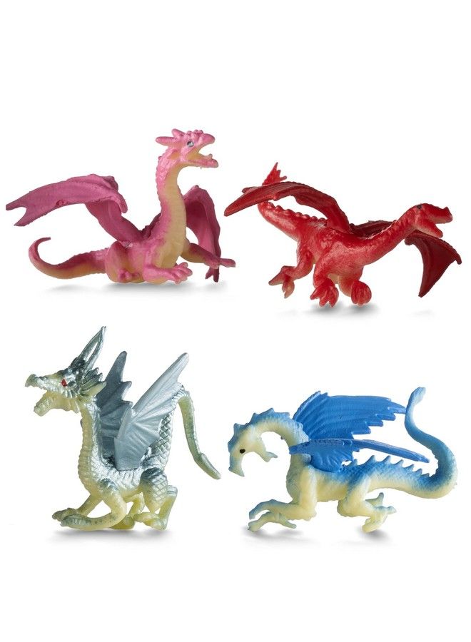 Bedwina Mini Dragon Toy Figures (Pack Of 36) 2 Inch Plastic Rubbery Dragon Figurines In Assorted Colors And Styles Kids Toys For Birthday Party Favors Decorations Cupcake Toppers And Piñatas - Image 4