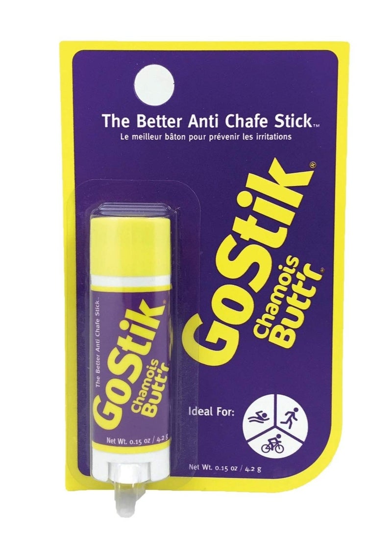 CHAMOIS BUTT'R Chamois Solid Travel Size Anti-Chafing Stick, 0.15 Ounce, Clear 