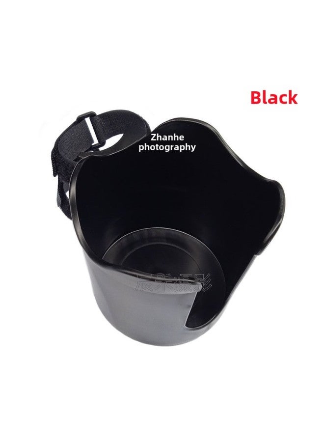 Generic BT.ROBOCUP Director Car Cup Holder Cup Holder Light Recording Actor Set Outdoor Fishing Net Red Live Broadcast-Body Color:Black Additional Round Cup  - Image 1