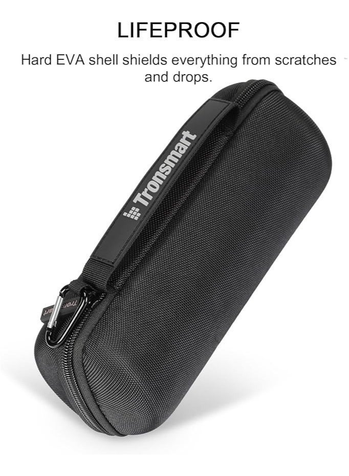 ترونسمارت مكبر صوت ترونسمارت T7 لايت المحمول للاستخدام الخارجي بقوة 24 واط، صوت ستيريو بقوة 24 واط مع جهير عميق، بلوتوث 5.3، مقاوم للماء بتصنيف IPX7، وقت تشغيل يدوم 24 ساعة، معادل صوت مخصص عبر تطبيق، سهل الحمل للغاية - حزمة وردية من ترونسمارت وحقيبة سفر صلبة لمكبر الصوت T7 لايت المحمول بتقنية البلوتوث (الحقيبة فقط) - حقيبة حمل من مادة إي في إيه بريميوم بحماية فائقة. - Image 4