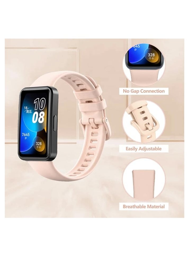 Generic Replacement Strap Compatible for Honor Band 8 Huawei Band 8 Silicone Waterproof Smart Watch Band  - Image 3