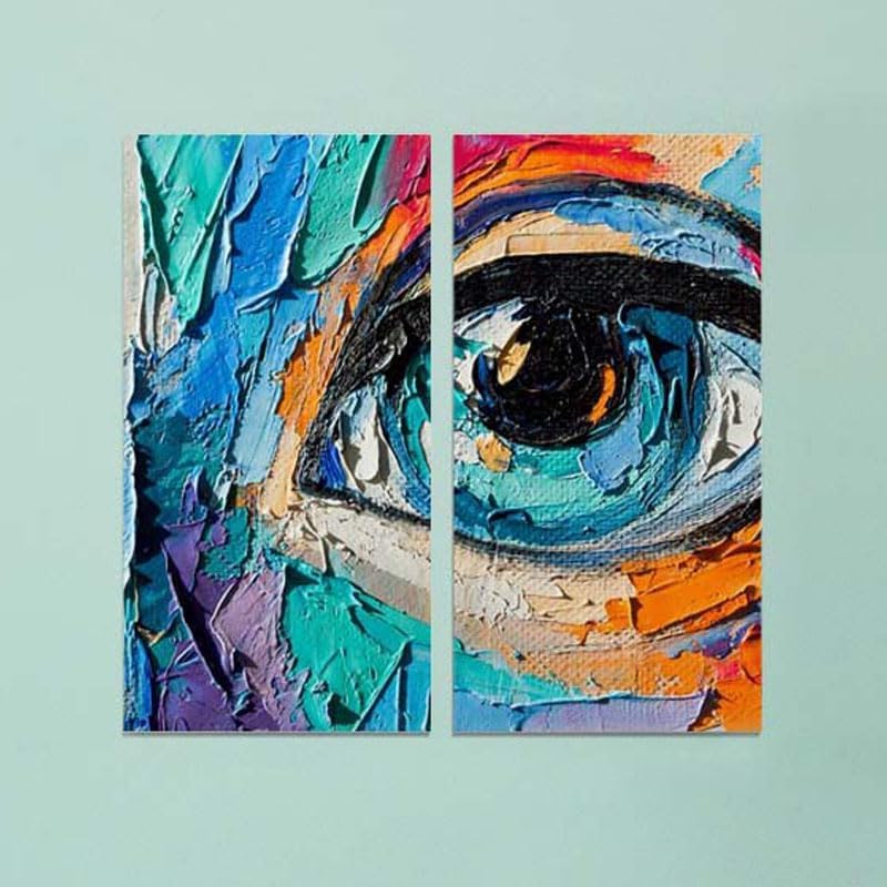BPA Talking Eye Canvas Wall Art - 2 Pieces - Image 3