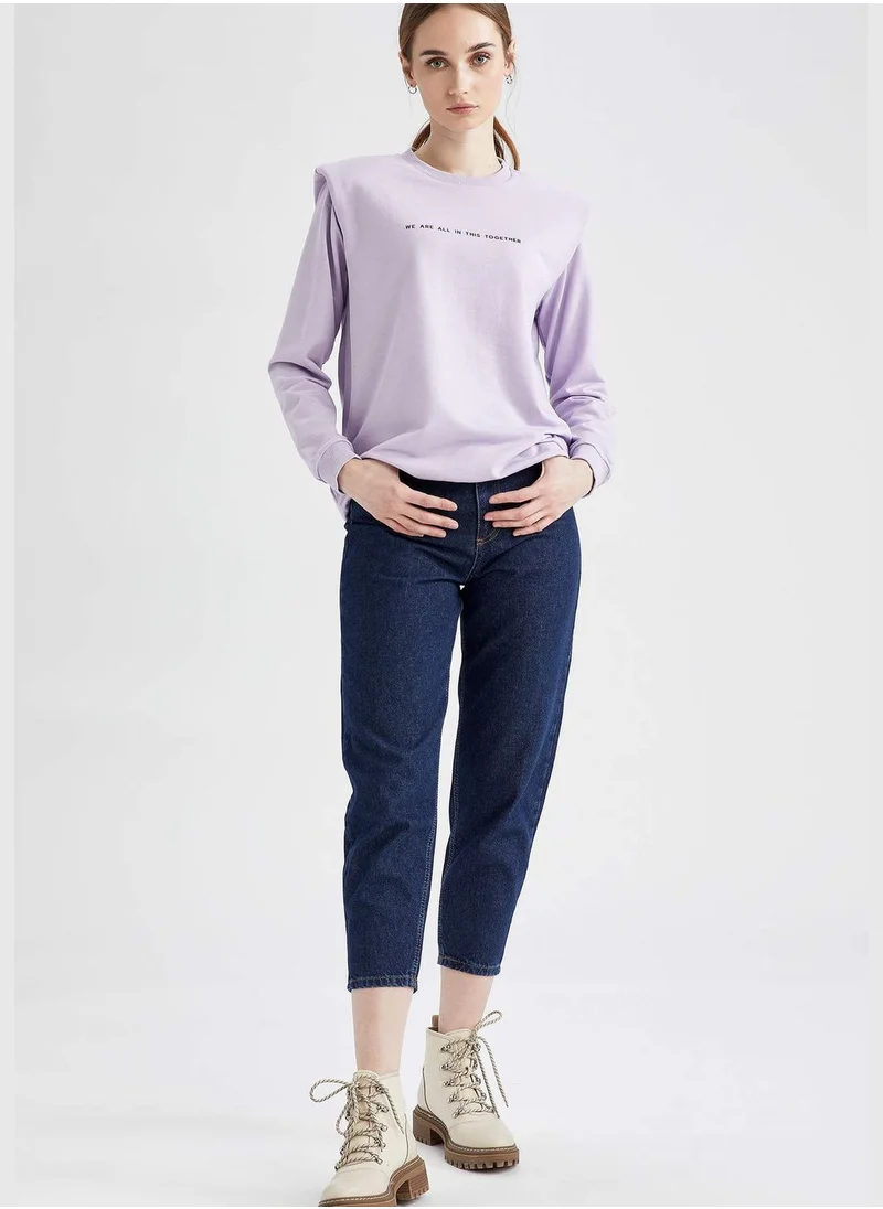 ديفاكتو Relax Fit Sweat Tunic With Shoulderpads