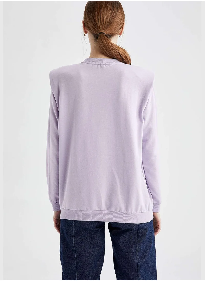 ديفاكتو Relax Fit Sweat Tunic With Shoulderpads
