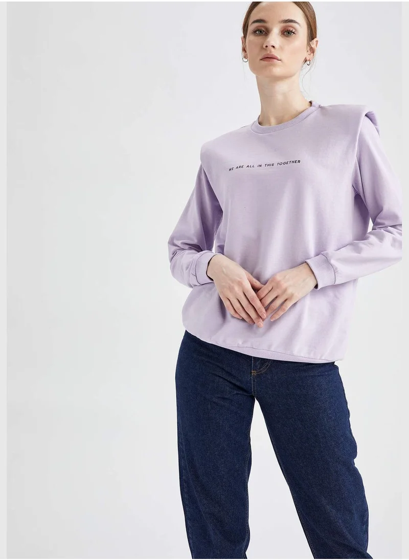 ديفاكتو Relax Fit Sweat Tunic With Shoulderpads