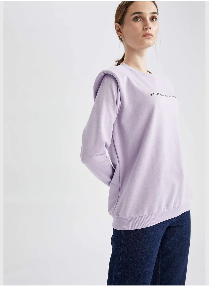 ديفاكتو Relax Fit Sweat Tunic With Shoulderpads