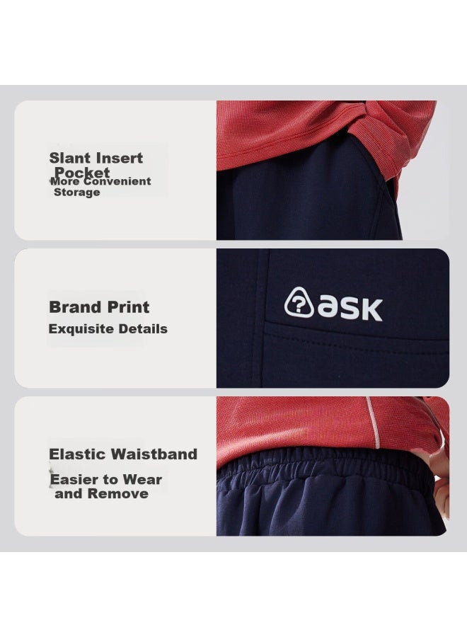 Ask Junior Kids Pants  Spring Antibacterial School Sweatpants Boys Curved Cut Casual Trousers - Image 3