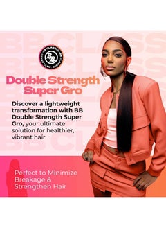 Bronner Brothers Bronner Brothers Double Strength Super Gro - Hair Treatment for Dry Itchy Scalp with Vitamin E, A & D, Coconut Oil, Sage - Nourishes Damaged Hair, Reduces Split Ends & Breakage, Intense Moisture - 6oz  - Image 2