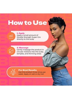 Bronner Brothers Bronner Brothers Double Strength Super Gro - Hair Treatment for Dry Itchy Scalp with Vitamin E, A & D, Coconut Oil, Sage - Nourishes Damaged Hair, Reduces Split Ends & Breakage, Intense Moisture - 6oz  - Image 4