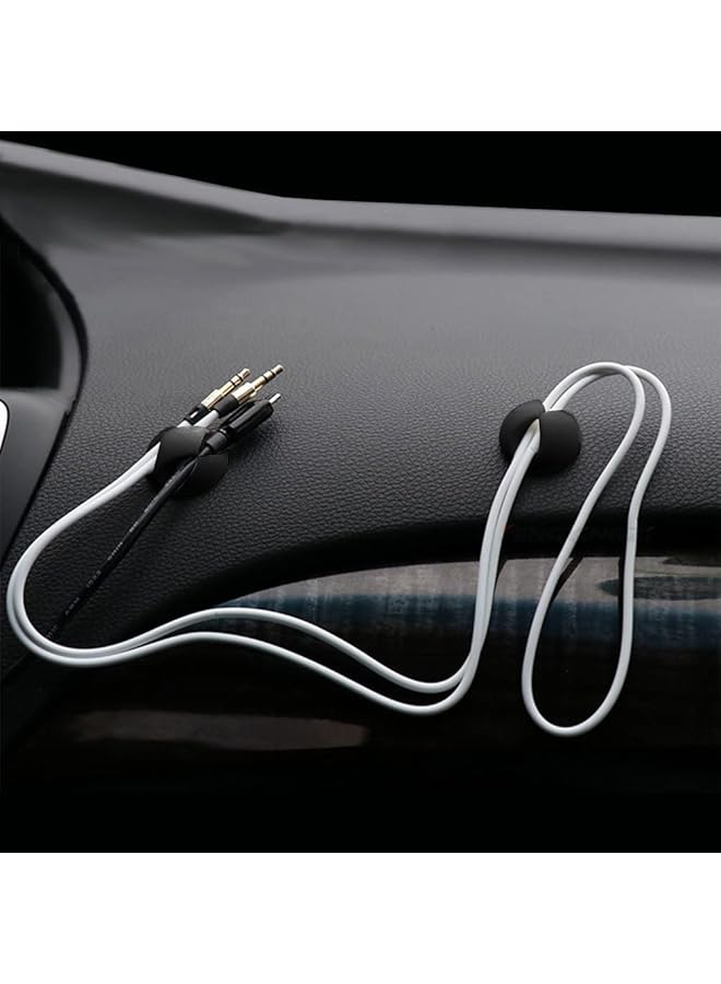 erorex 20 Pieces Cable Clips Black Cable Holder Cord Organizer Wire Holder For Cable Wire And Cord Management System For Power Cords And Charging Accessory Cables Mouse Cable Pc Office And Home - Image 3