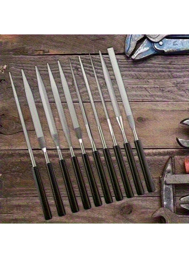 10pcs Heavy Duty Metal File Set With Color Coded Tips For Woodworking Metalworking - Image 3