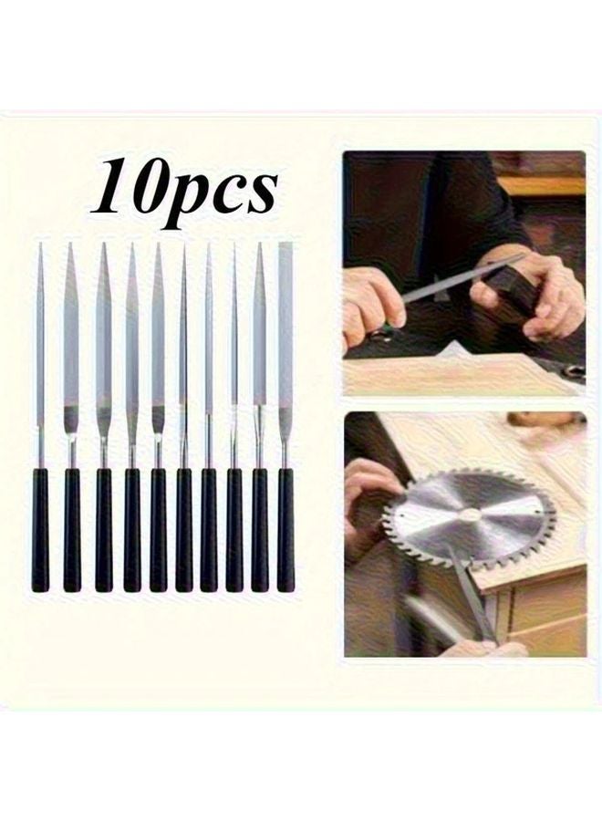 10pcs Heavy Duty Metal File Set With Color Coded Tips For Woodworking Metalworking - Image 1