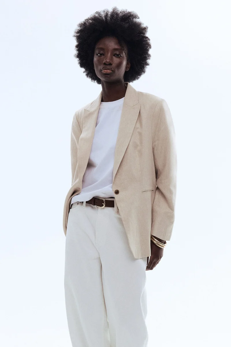 اتش اند ام كنزة من مزيج الكتان