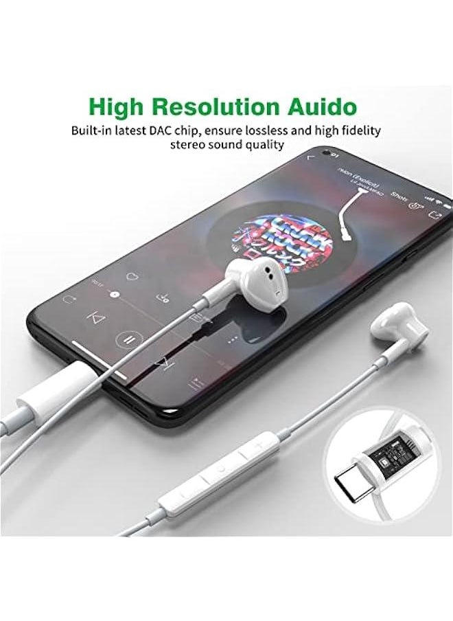 Generic - USB C Headphones Ear Buds for iPhone 16e/16/15 Pro Max Plus, Magnetic USB Type C Earphones Wired Earbuds with Microphone Volume Control HiFi Stereo for iPad Samsung S24 S23 S22 S21 FE, Pixel 9 8 7 6 - Image 1