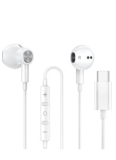 USB C Headphones Ear Buds for iPhone 16e/16/15 Pro Max Plus, Magnetic USB Type C Earphones Wired Earbuds with Microphone Volume Control HiFi Stereo for iPad Samsung S24 S23 S22 S21 FE, Pixel 9 8 7 6