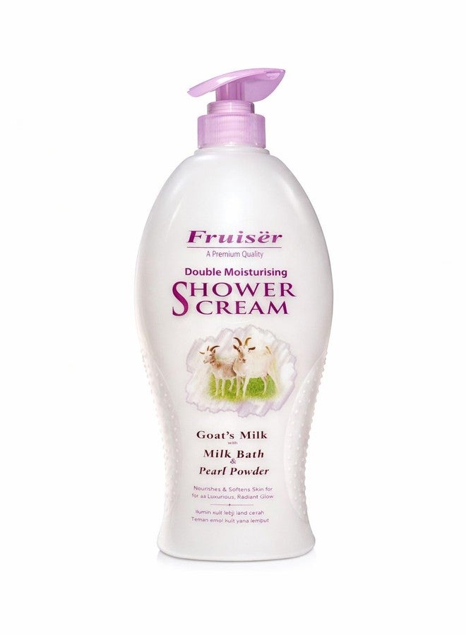 فروزير كريم استحمام فرويزر بحجم عائلي | غسول للجسم مرطب ومغذي | جل استحمام مرطب لطيف للاستخدام اليومي للبشرة الجافة والحساسة | منظف استحمام بتركيبة كريمية غنية | 1000 مل (حليب الماعز + مسحوق اللؤلؤ) - Image 1