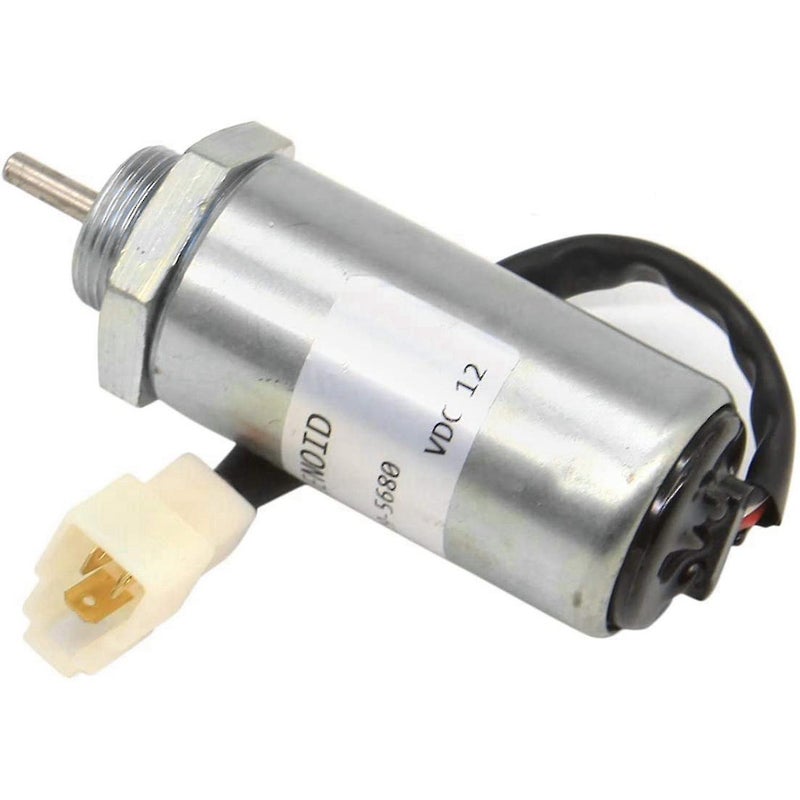 Fuel Solenoid: Durable Metal Construction - Silver Finish Shutoff Valve for Excavator EX400 Isuzu 3LD1 3LD2 4LE1 Engine - Image 4