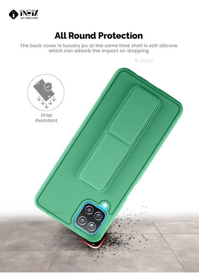 INEIX - 3 in 1 Magnetic Hand Grip Holder Case For Samsung Galaxy A12 Mint - Image 1