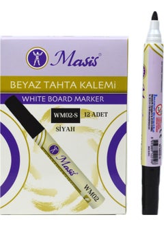 Masis Whiteboard Pen Box of 12  - Image 1