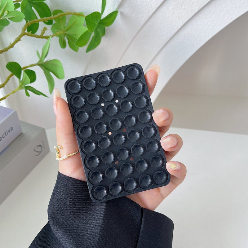 Multifunctional Double-Sided Silicone Suction Cups, 40pcs Mobile Accessories Black (OPP bag)