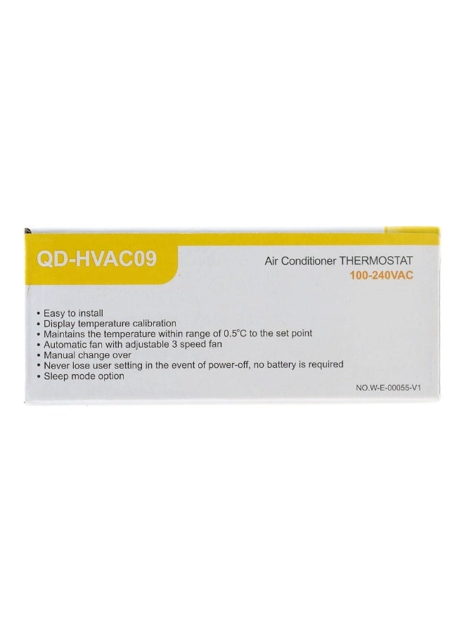 ترموستات تكييف هواء رقمي جداري سلكي QD-HVAC09 | تحكم ذكي في التبريد والتدفئة | شاشة LCD | وضع مروحة تلقائي | 100-240 فولت | مناسب للمنازل والمكاتب - Image 5