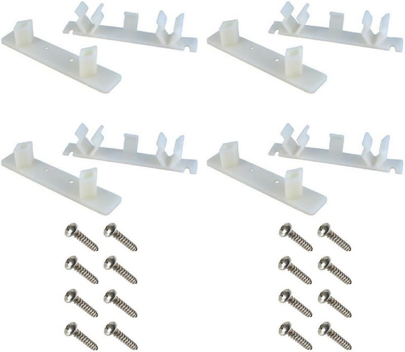 False Front Cabinet Clips (2 Sets) with Screws & Instructions - 4 1/4" Opening