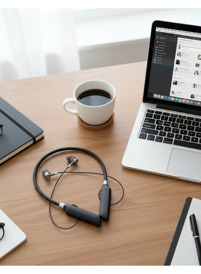 YD-23 Wireless Sports Magnetic Earphones with Bluetooth 5.4 Technology - Digital LED Display - Up to 48 Hours of Playback - Type-C Charging - Supports TF Card - High-Resolution Sound - Image 3