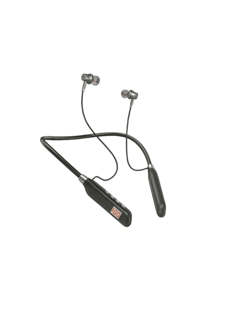 YD-23 Wireless Sports Magnetic Earphones with Bluetooth 5.4 Technology - Digital LED Display - Up to 48 Hours of Playback - Type-C Charging - Supports TF Card - High-Resolution Sound - Image 1