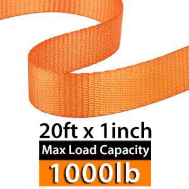 JCHL Sturdy 20-foot-by-1-inch Tie Down Strap Lashing Strap Cargo Tie-Down Strap Padded Cam Lock Buckle 1000lbs Capacity (4-Pack) Gulf market standard build - Image 4