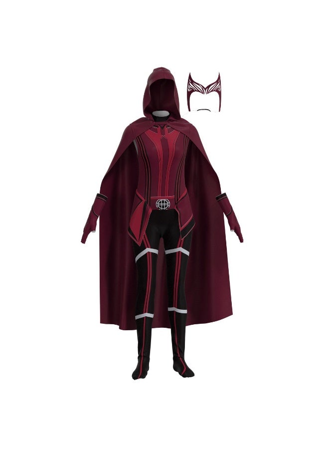 NIBEMINENT Visual Scarlet Witch costumes with headbands and capes, a variety of types of anime role-playing overcoats - Image 1