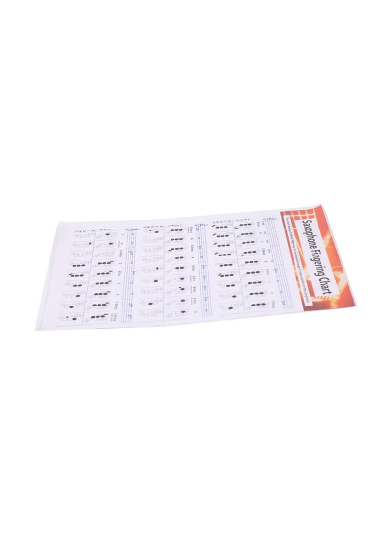 GGOOT saxophone reference poster saxophone scales saxophone trill chart mha poster ukelele chord poster music stickers Saxophone Fingering Diagram coated paper Guitar Fingerboard As Shown - Image 1