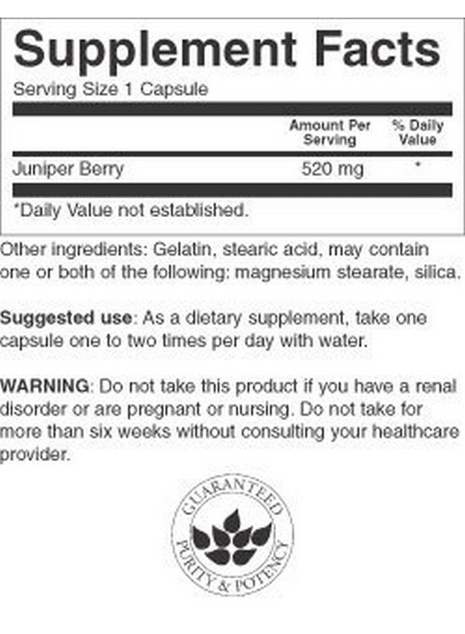 Swanson Juniper Berries Digestive Immune System Health Fiber Herbal Supplement 520 mg 100 Capsules (Caps) - Image 3