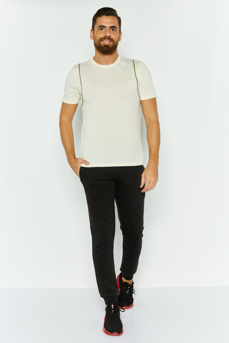 PUMA Men Sportswear Fit Short Sleeves Outdoor T-Shirt, Cream - Image 3