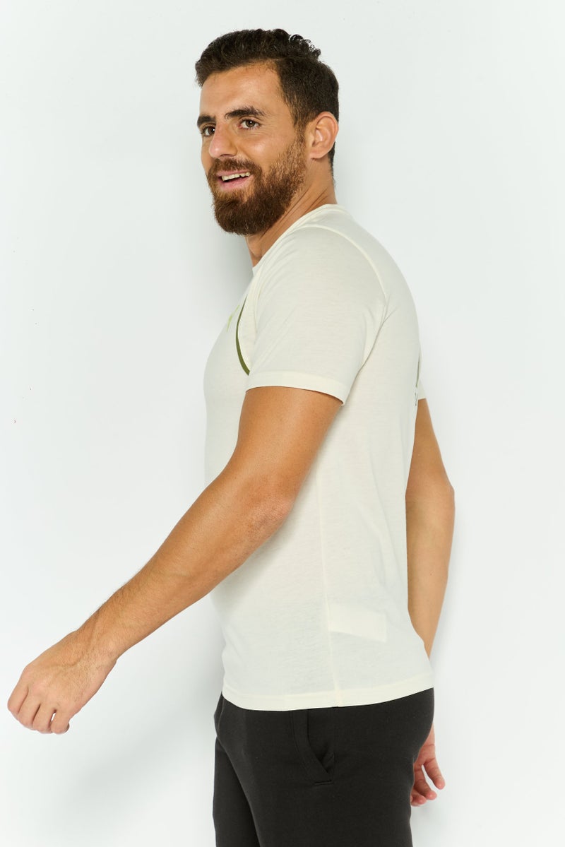 PUMA Men Sportswear Fit Short Sleeves Outdoor T-Shirt, Cream - Image 2