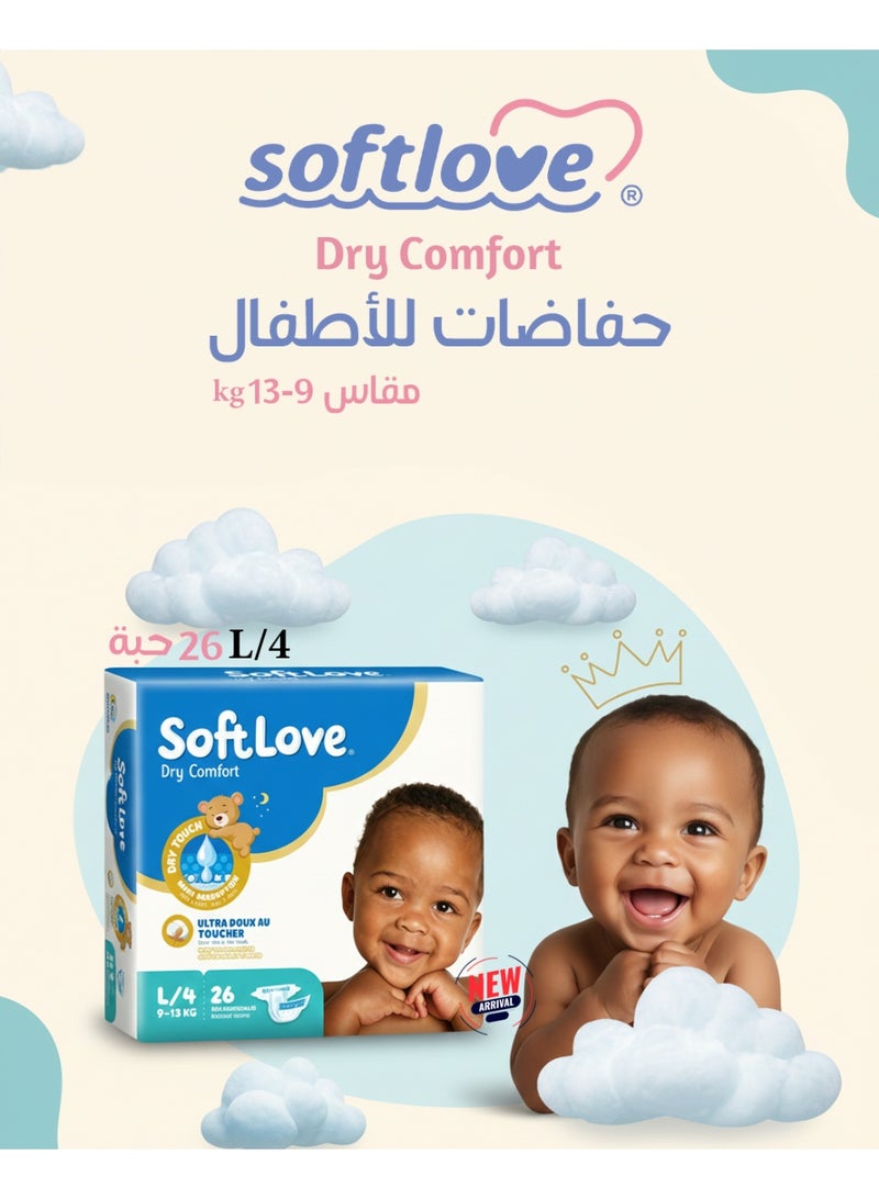 mysoftlove 9>13kg Large Baby Diaper 26’s - Image 1