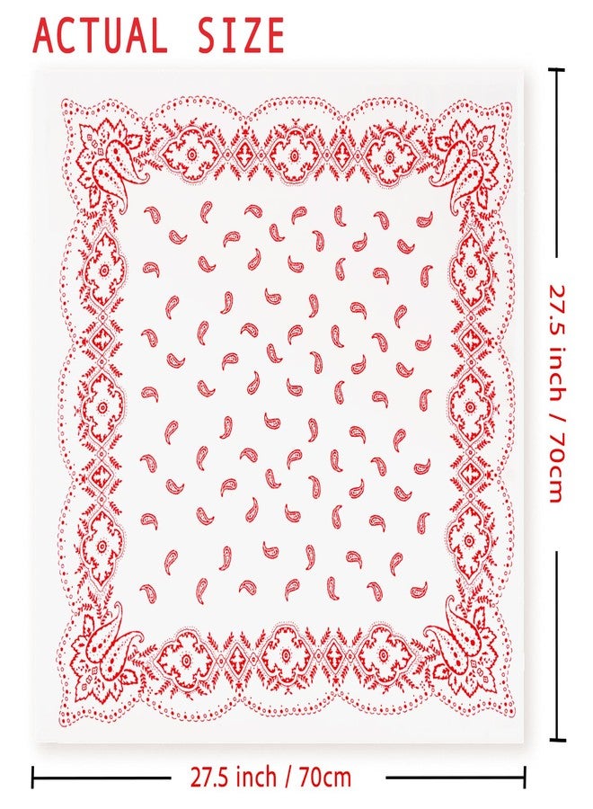 Wuliim 27.5” Satin Scarf - Super Soft & Lightweight Silky Head Bandanas, Versatile Fashion Scarf for Women Hair Wrap Handbags, Red-white, Standard - Image 2