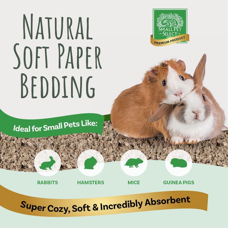Small Pet Select Brown Natural Paper Bedding, Soft Animal Bedding with Odor Control for Guinea Pig, Rabbit, Hamster, or Bunny, Cage Accessories, Made in the USA, 178L (2 Pack) - Image 2