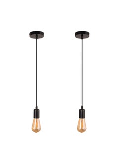 El Rawda Lighting 2 Pcs Single Cable Pendant For All Uses, Distinctive And Elegant Shape 10x10x60 cm 