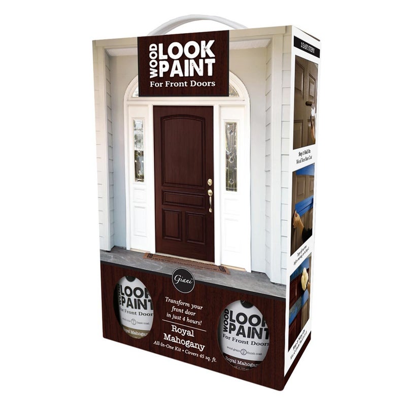 Giani Wood Look Paint Kit for Front & Interior Doors (Royal Mahogany) - Image 5