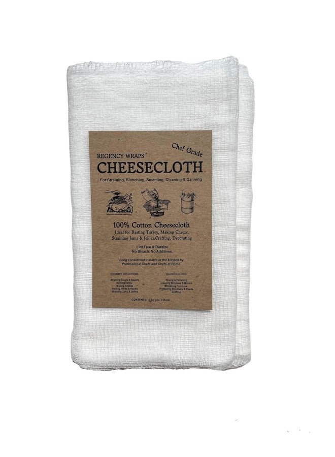 Regency Wraps Chef-Grade 100% Cotton Cheese Cloth 36"X72" (2yds), Bleach & Dye Free, Food Safe For Cooking, Straining, Roasting Turkey, Durable Cheese Cloths for Crafting, Canning (Pack of 2) - Image 1