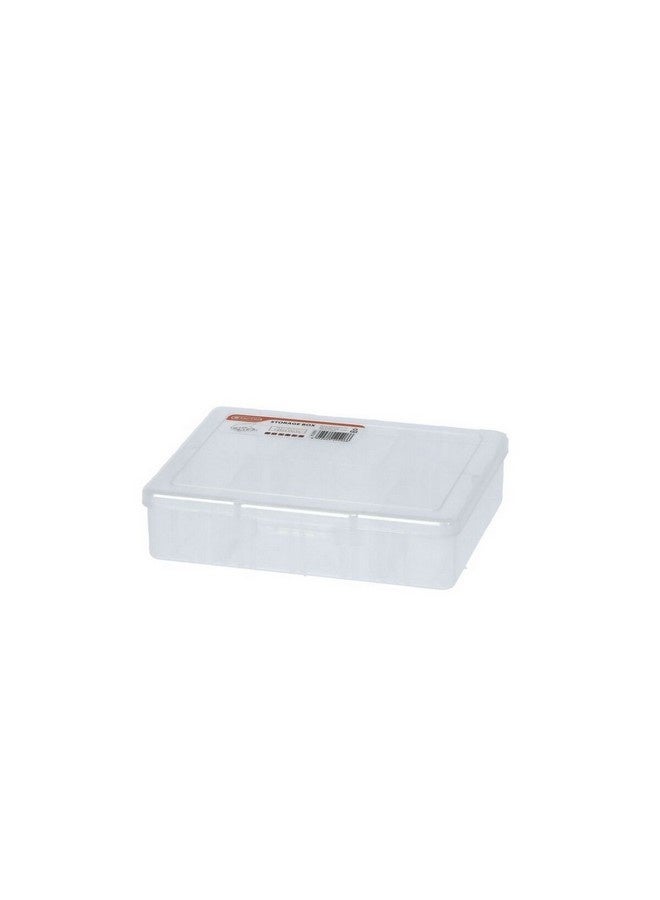 Tactix 6-Medium Compartment Removable Dividers Storage Box Clear 5 x 19.5 x 16 cm 320003 - Image 1