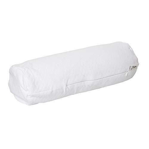 Bucky Millet Filled, Bed Pillow and Pillow Cover, Bolster Pillow (15x5.5"), White - Image 1