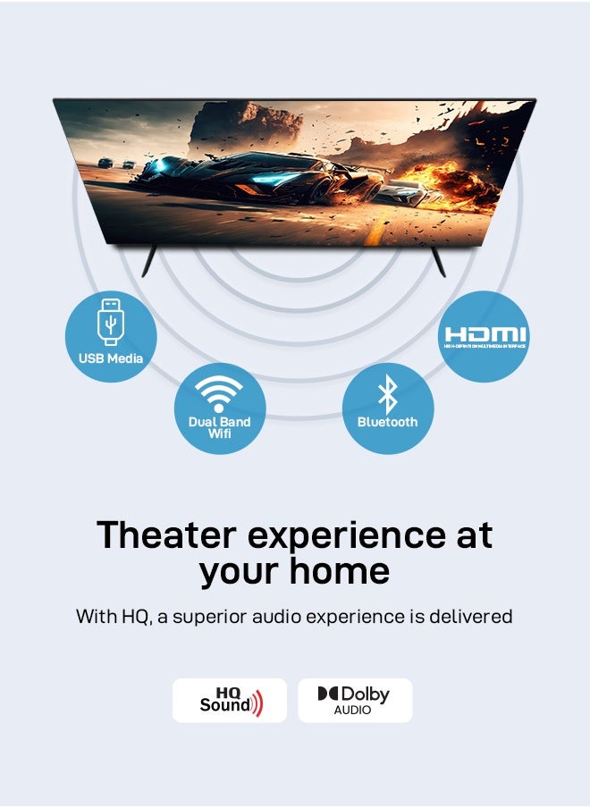 GEEPAS - 50" 4K Ultra HD LED TV| WebOS Hub Powered, AV Mode, Frameless Design| with Remote Control and Wall Bracket, HDMI and USB Ports| Licensed Contents and Pre-Installed Apps| GLED5040TSUHD - Image 1